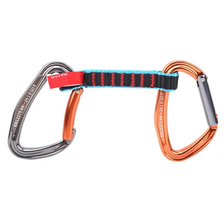 Utendørs Klatrebeskyttelse Quickdraw Nylon Flat Belte Karabinkrok Rett Buet Dør