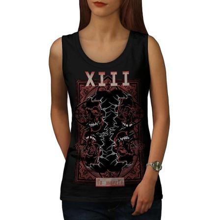 La Muerte Dead Women Blacktank Top | Wellcoda XL