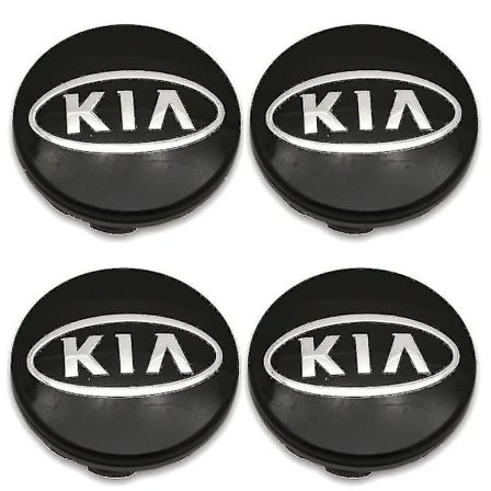 Svarte Kia Bil Felg Center Caps Nav Deksel 59mm 4 stk For Picanto, Rio, Forte, Ev, Soul, Ceed