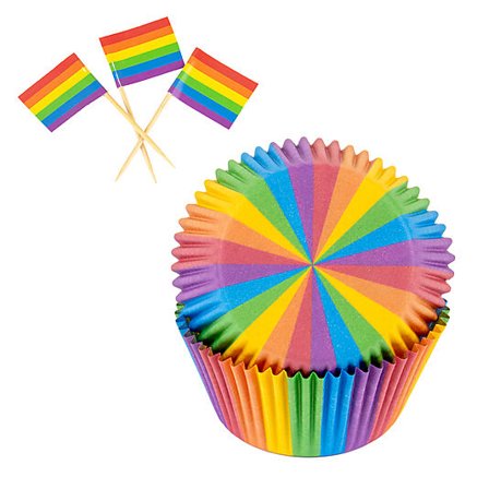 CACAS Muffinsform Pride med flagg 24stk