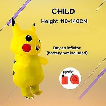 Halloween Gul Dukke Sød Oppustelig Dragt Børn Voksen Net Med Samme Tegneserie Cosplay Performance Event Program Rekvisitter (FMY)