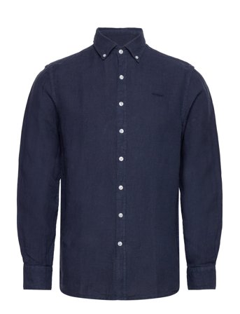Sebago Linen Shirt - Navy - XXL