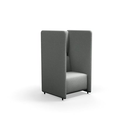 Armchair CLEAR SOUND, 1-seater, fabric Focus Melange, silver grey