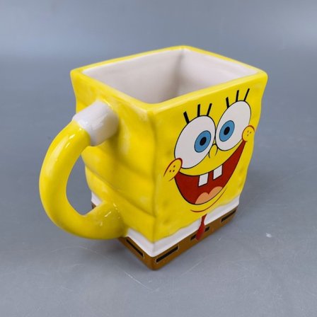 Silver Buffalo SpongeBob SquarePants 3D Skulptureret Keramik Kop, 400ml Kop, børns vandkop, julegave (13 oz)