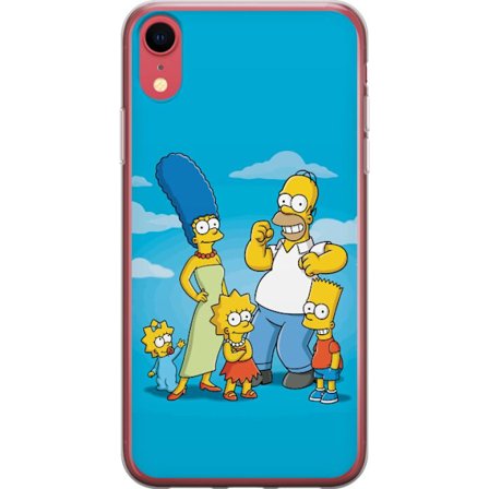 Kompatibel Mobilcover til Apple iPhone XR The Simpsons familieportræt med Homer Marge Bart Lisa og Maggie ikonisk tegnet motiv perfekt til TV-seriefan