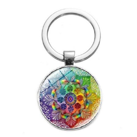 Keyring - Mandala - Rainbow