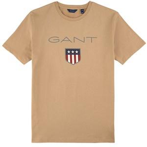 Kids - GANT Hazelwood Beige Gant Shield Branded T-Shirt 146/152 cm - Tops - 146/152 cm - Beige - Junge