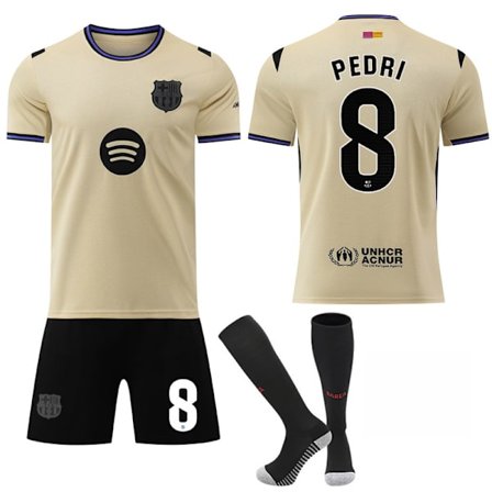 25-26 FC Barcelona Bortedrakt NO.8 PEDRI Trøyer Barn Voksen Fotballutstyr Med Sokker