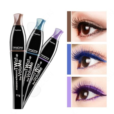 skönhetsaccessoarer - välbefinnande L Färgad mascara 3 färger vattenfast mascara långvarig vattenavvisande fiber siden