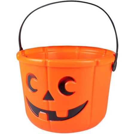 Halloween pumpa korg för godisjakt, orange 14x18 cm