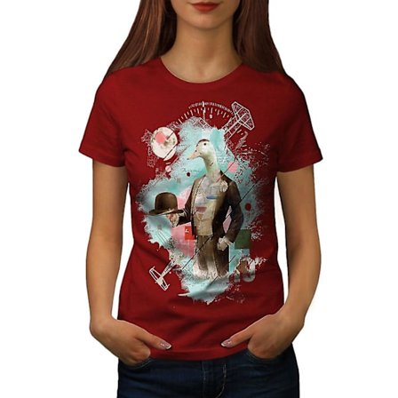 Bird Duck Goose Animal Women Redt-shirt