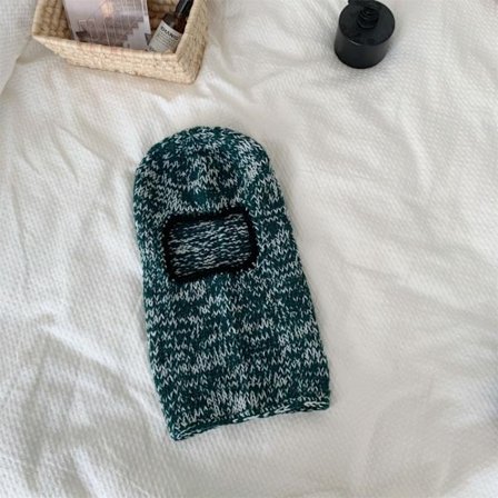 Neulotut hatut Balaclava Mask VIHREÄ