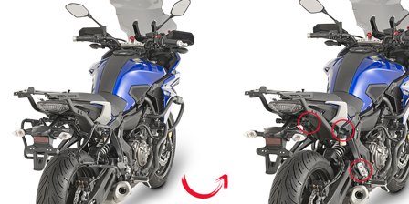 Sidetaskeholder Givi PLXR Rapid Release Monokey - Yamaha Tracer 700 2016-2020