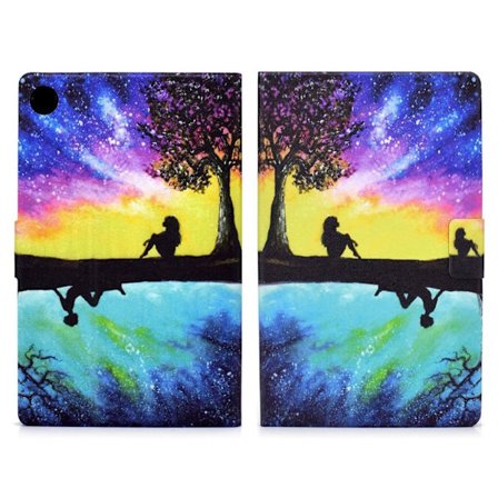 Lenovo Tab M10 FHD Plus stilfuldt mønster læderetui - Stjernehimmel