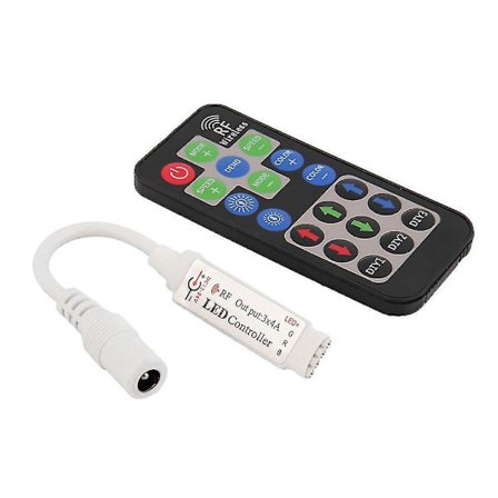 Rf 19-knapps trådløs fjernkontroll for DC RGB LED-stripebelysning