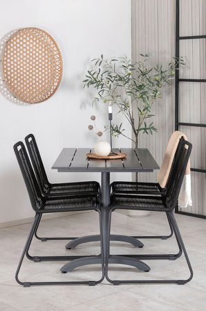 Venture Home - Ruokailuryhmä Dennis, ruokapöydän tuolit Levis, 4 kpl - Musta - Ruokailuryhmät - - Homeroom