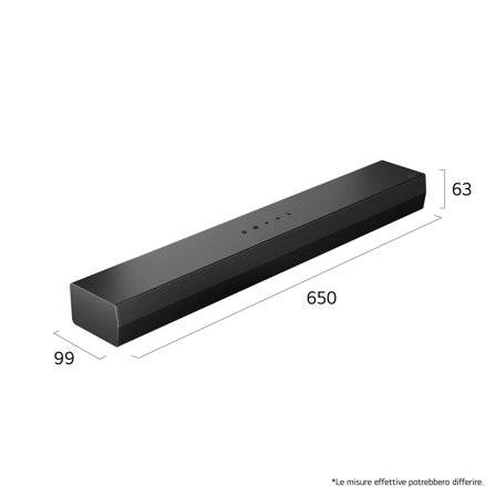 LG S20A 2.0-kanal Soundbarsystem Sort