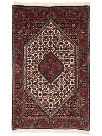 Oriental Bidjar Rug 82X132 Black/Dark Red Wool, Persia