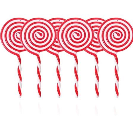 Jouluinen tikkarikoriste, 6 kappaletta joulukuusen tikkari