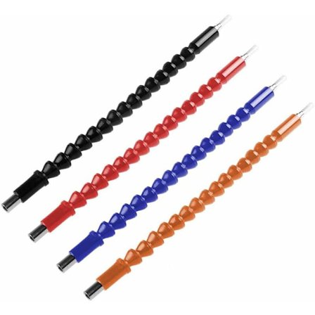 4 st flexibla förlängningsborr, vinkelborr och kit, 11,8 tum universell flexibel förlängning rostfritt stål förlängningsskruvmejsel för elektrisk borr