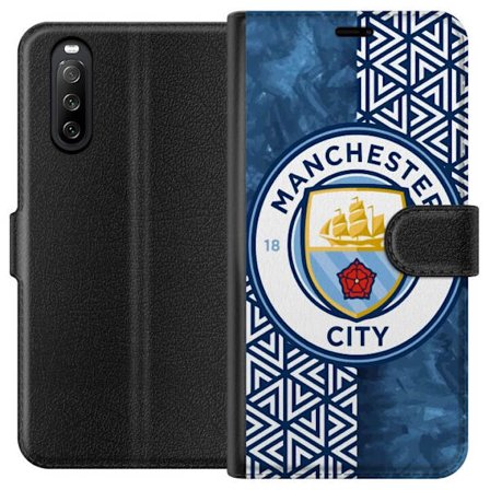 Yhteensopiva Lompakkokotelo Sony Xperia 10 III Man City emblem