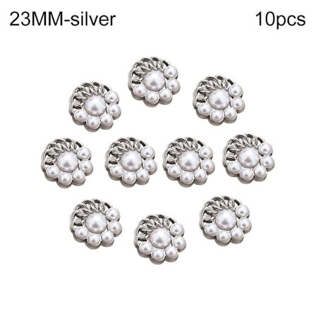 Pearl Buttons Skjorta Knappar SILVER 23MM10ST 10ST