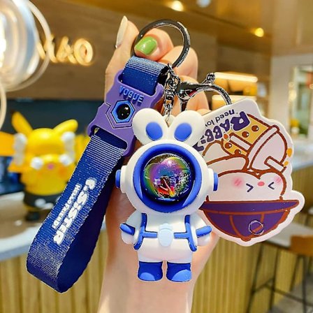 Sød nøgleringsgave - Kawaii rygsæk charms par tegneserie kanin dreng pige taske nøgleringe kvinder mænd bil nøglering