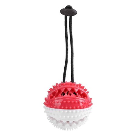 Foderbold til kæledyr med lyd, hundetandrenselegetøj, silikone, hvidt puslespilslegetøj uden sugekop