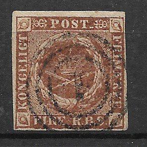 Danmark 1854 - AFA IIIe - Stemplet