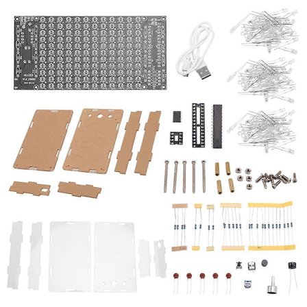 Mini Elektronisk Display Lydaktivert Hjemmestereohøyttaler DIY Loddeprosjektsett