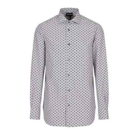 Emporio Armani, Formal Shirts Grijs, Heren, Maat:S
