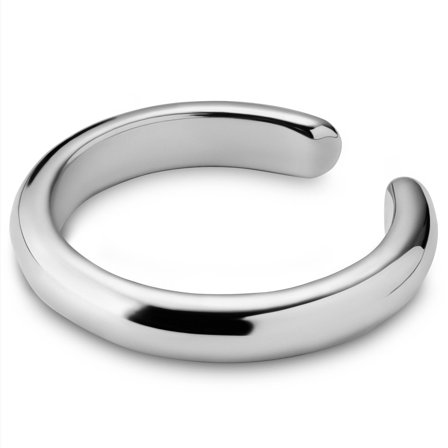 Helix | Orecchino ear cuff color argento da 3 mm per uomini - Orecchini ear cuff