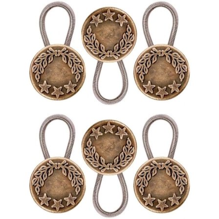 6-pak Knapforlænger til Bukser, Jeans - Talje Bukseknapforlænger - Stærk Fleksibel Jeans Taljeforlænger - Diskret Taljeforlænger til Mænd Kvinder