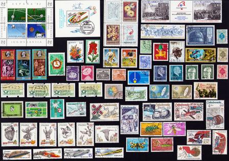 Europæiske lande - Frimærkepakke - Stemplet