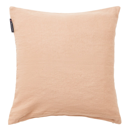 Lexington Putetrekk Brodert Stripe Lin Beige-Hvit 50x50