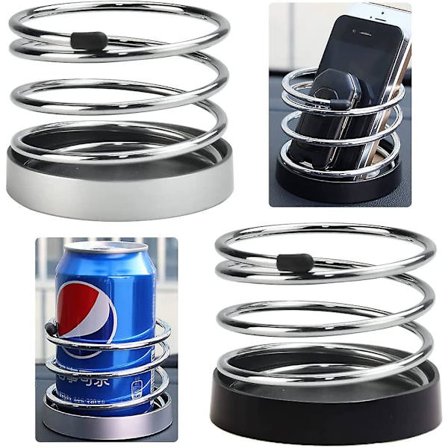 2 stk Bilkoppholder Fjær Ståltråd Drikkeholder Metall Rund Koppholder