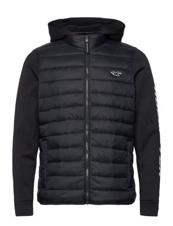 Hco. Guys Outerwear Vuorillinen Takki Topattu Takki Musta Hollister