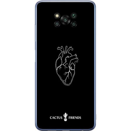 Kompatibelt Mobildeksel til Xiaomi Xiaomi Poco X3 Pro Kaktus og Venner - Midnatt Anatomisk Hjerte