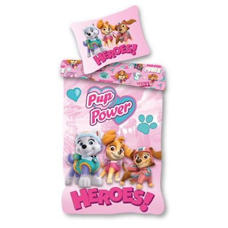 Paw Patrol Heroes! sängkläderset 140×200 cm, 70×90 cm
