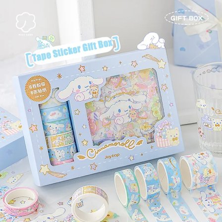 Sanrio Kuromi Cinnamoroll Melody -tarrapaketti Kawaii Anime Käsikirja Guka Koristelu DIY-tarra