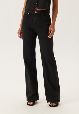 VERO MODA - Vmtessa Hr Wide Jeans Ra118 - Black - Kläder - - Bubbleroom