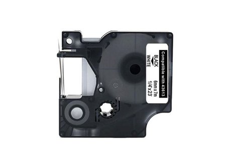 Tape 6mm Svart på Vit - Lyreco - Kontorsmaskiner - Märkmaskiner och tape - Tape - Dymo D1