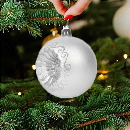 Julepynt 6 stk 8 cm Solsikke Julekule Sett