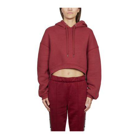 Alexander Wang, Short hooded sweatshirt Rood, Dames, Maat:M