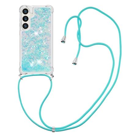 SKALO Samsung S24 Kvicksand Glitter Mobile Collar - Turkis Turquoise