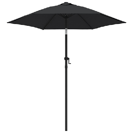 vidaXL Parasoll svart 200x224 cm aluminium