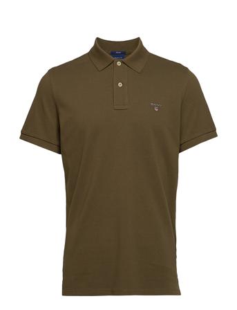 Original Pique Ss Rugger Polos Short-sleeved Grön GANT