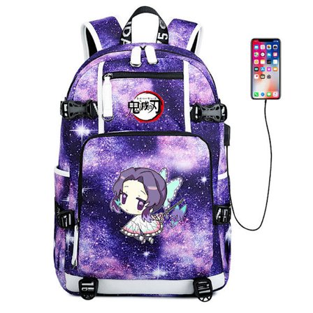 Ghost Slayer Ryggsäck Anime Student Skolväska Ryggsäck Usb