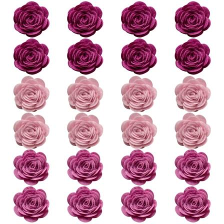 Hantverk konstgjorda blommor Huvud Rose Blomsterdekoration för bröllop DIY Krans Scrapbook Tillbehör Purple