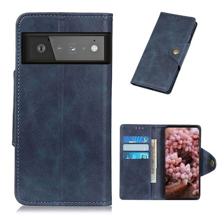 Alpha läder Google Pixel 6 Pro fodral - Blå